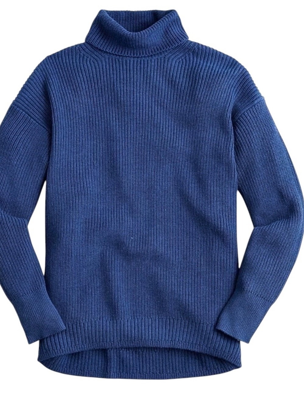 J. Crew Ribbed Cotton Blend Relaxed Turtleneck Sweater XS